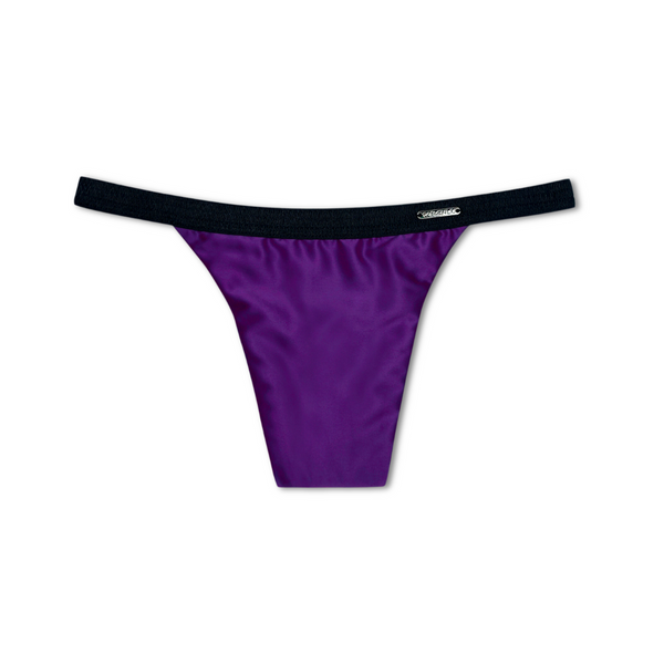 Carmen Liu Divine Satin Thong Purple Passion