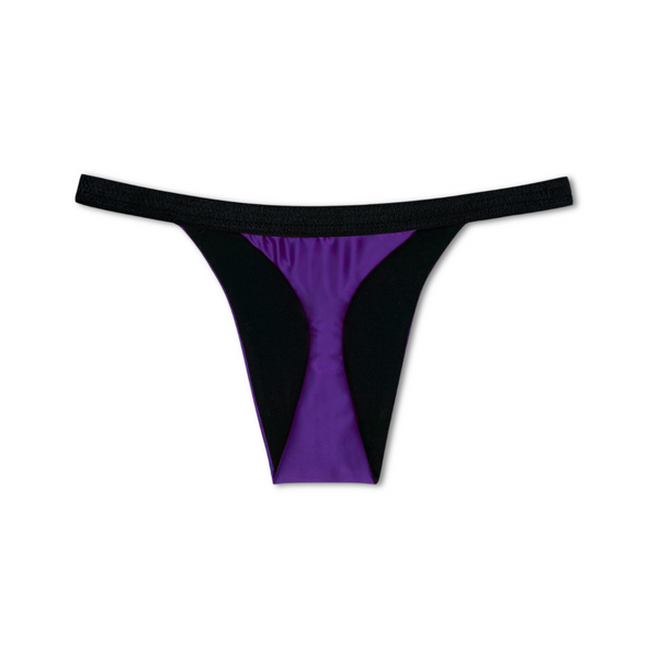 Carmen Liu Divine Satin Thong Purple Passion