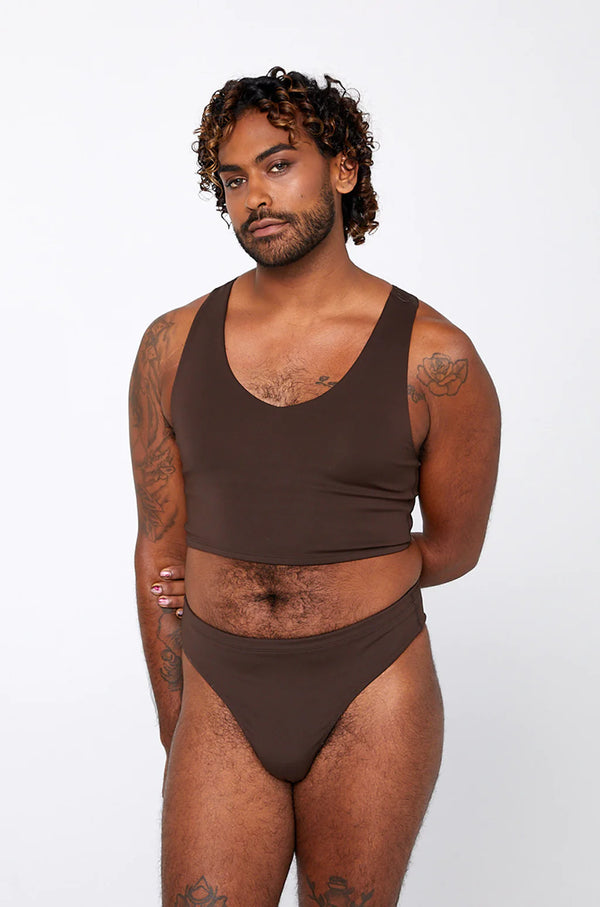 Urbody High Waisted Compression Thong Clay