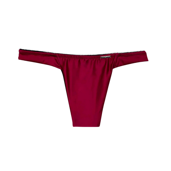 Carmen Liu Cute Satin Thong Burgundy Soul