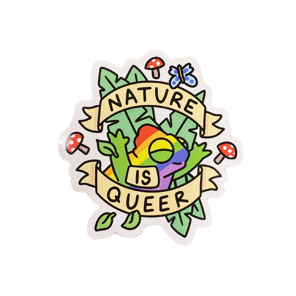 Queer Chameleon Nature Sticker