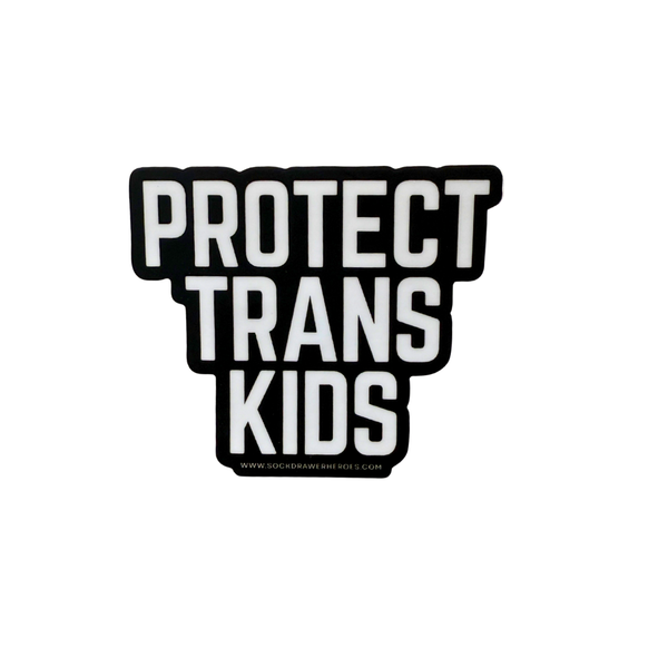 SDH Protect Trans Kids Sticker - B&W