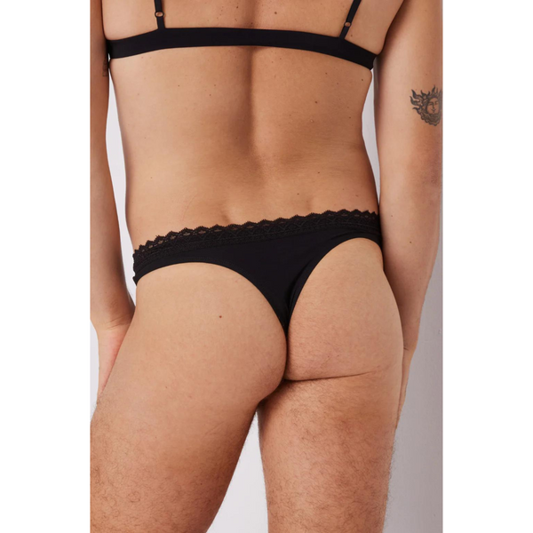 Urbody Lace Compression Thong Black