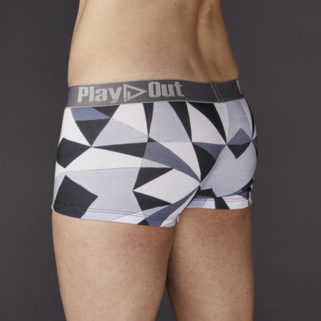 Play Out Low Rise Trunk Geo Grey