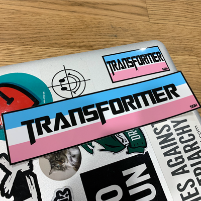 SDH Transformer Sticker Large - Sock Drawer Heroes | For the Trans & Gender Variant Community